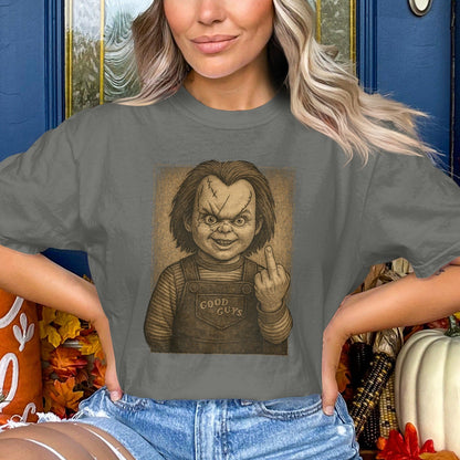 Vintage Style Horror Doll Graphic Tee Shirt product type