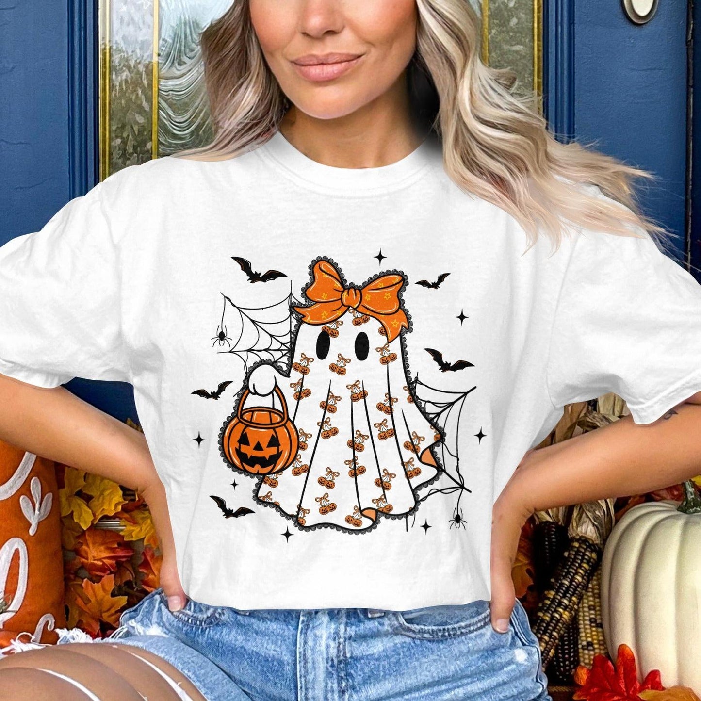 Cute Halloween Ghost Design Graphic T-Shirt product