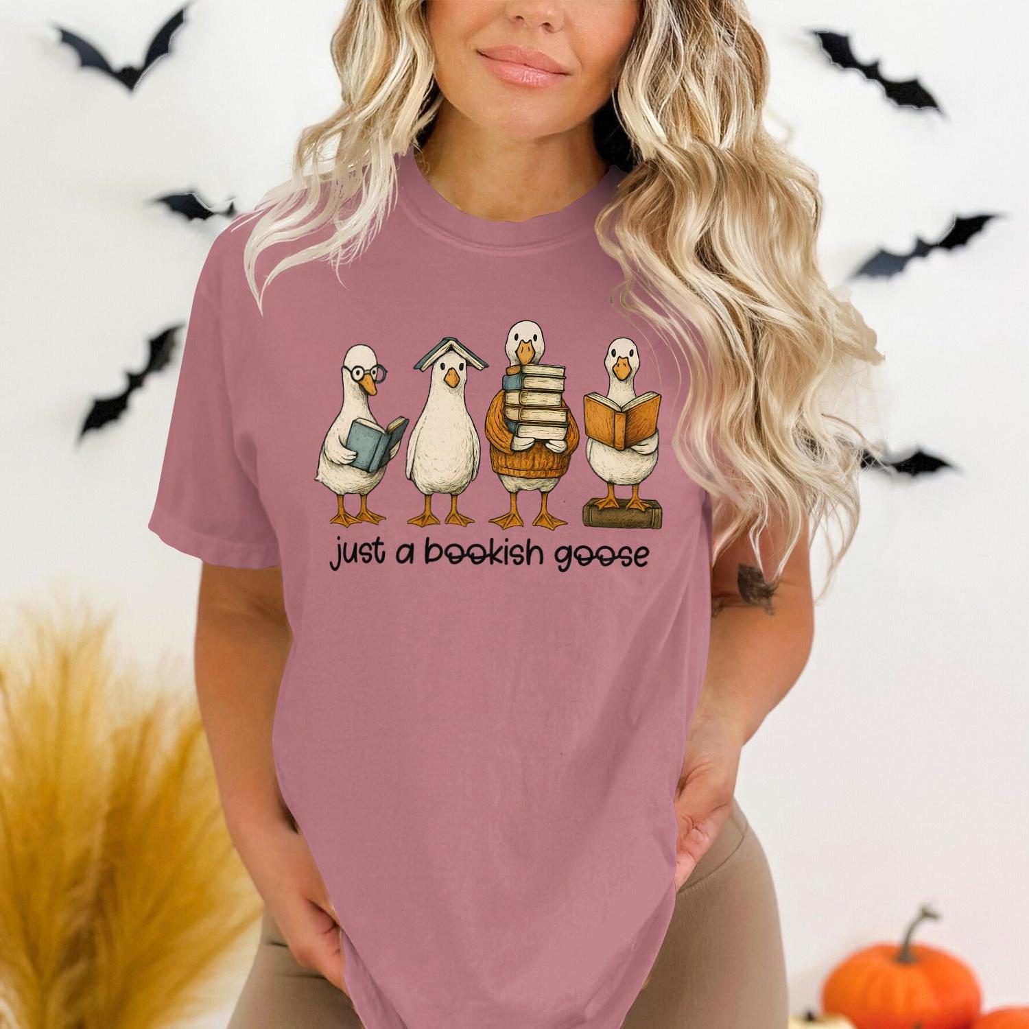 Just a Bookish Goose Graphic T-Shirt product