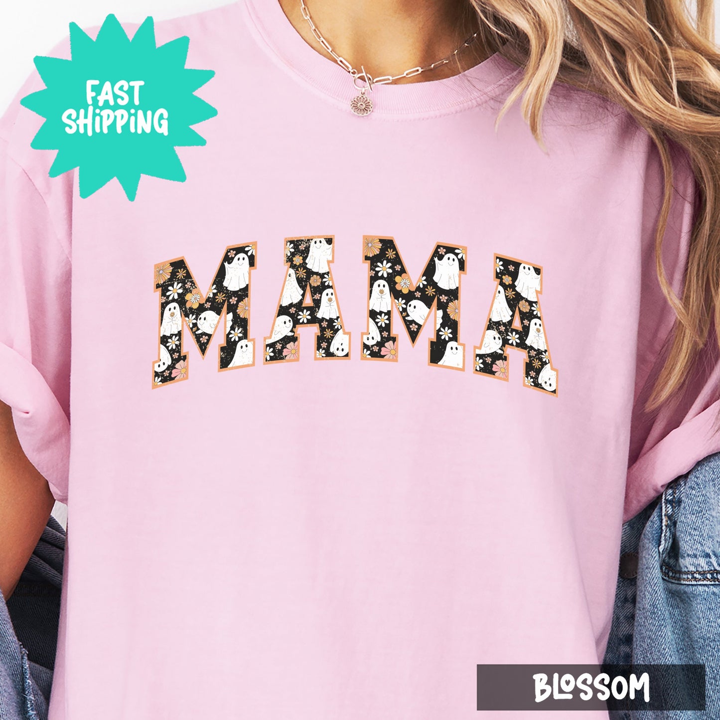 Halloween Mama Women's Short Sleeve Comfort Color Comfort Colors T-Shirt