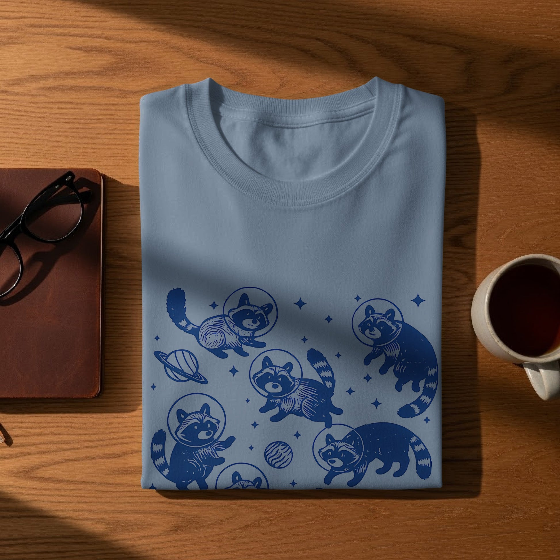 Space-Themed Cute Red Pandas Printed T-Shirt Product Type