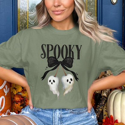 Spooky Ghosts Graphic Tee Shirt Halloween Product