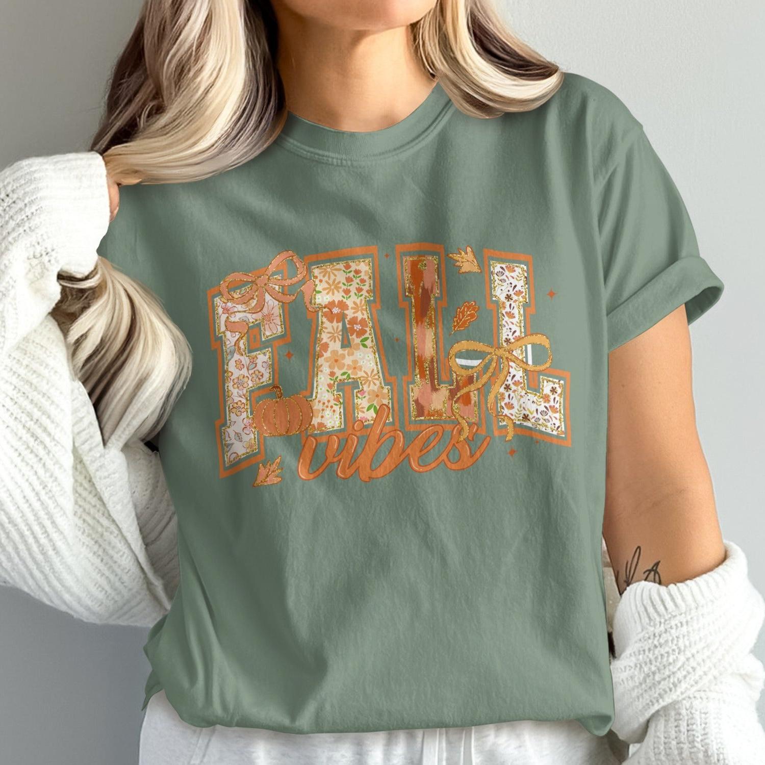 Fall Vibes Graphic Tee Shirt trendy product