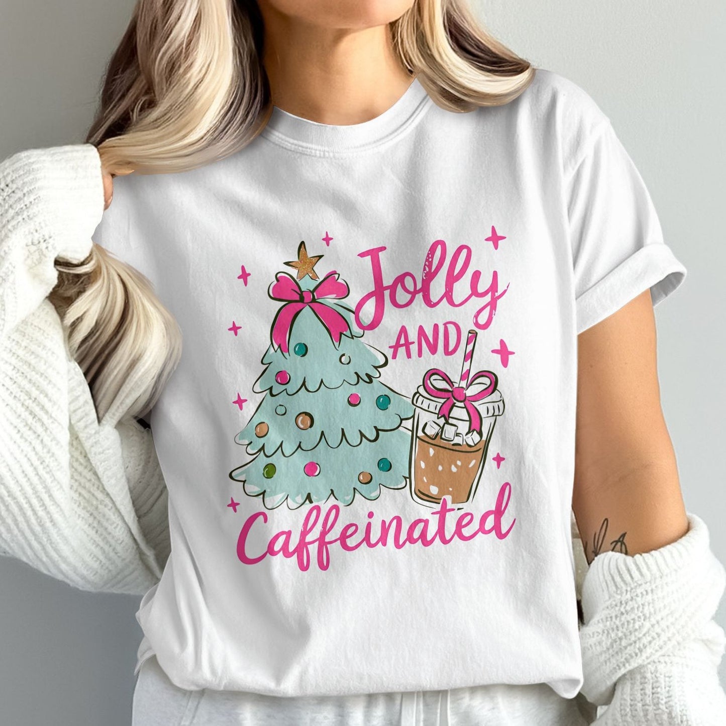 Jolly And Caffeinated Christmas Tree Shirt product type