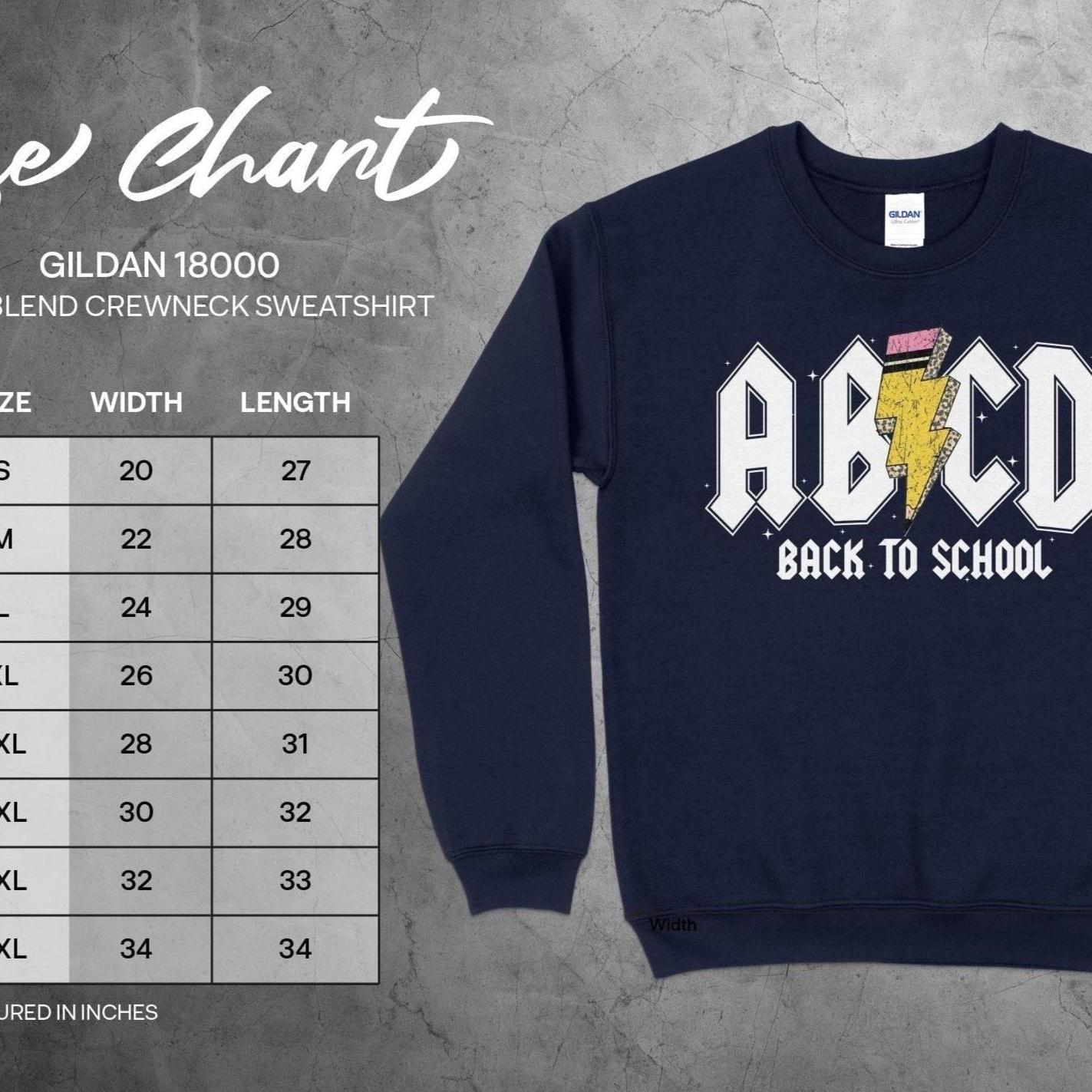 ABCD Back To School Graphic Design Sweatshirt for Kids and Adults - Almighty Goods