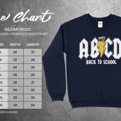 ABCD Back To School Graphic Design Sweatshirt for Kids and Adults - Almighty Goods