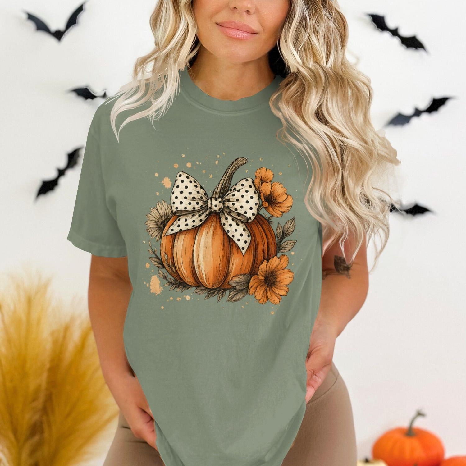 Pumpkin and Flowers Graphic Tee product type