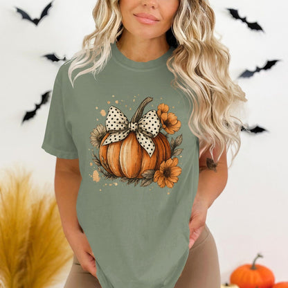 Pumpkin and Flowers Graphic Tee product type