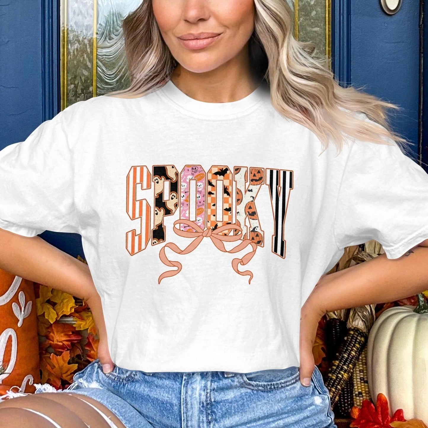 Spooky Halloween Design Crewneck T Shirt product type