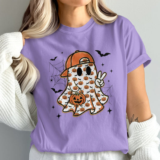 Spooky Ghost Halloween Graphic Tee Shirt product type