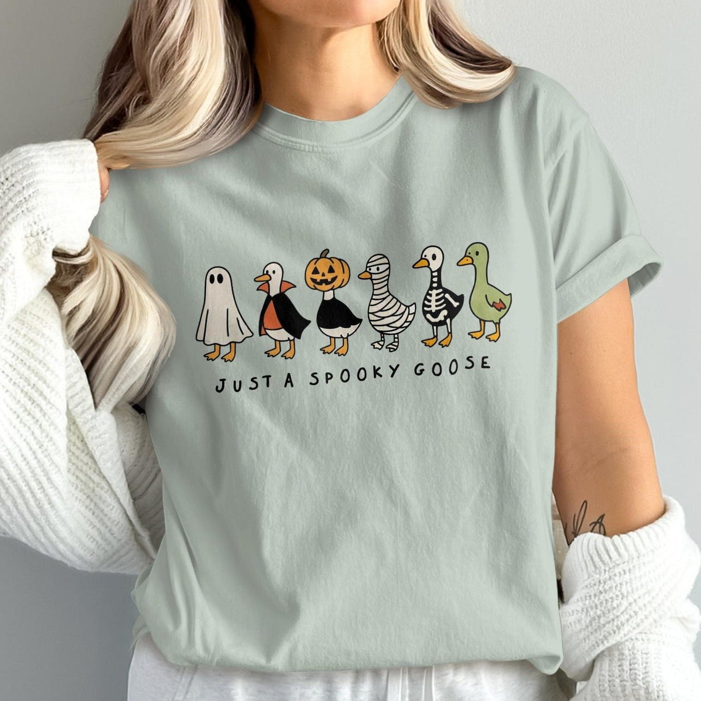 Just a Spooky Goose Fun Halloween T-Shirt product