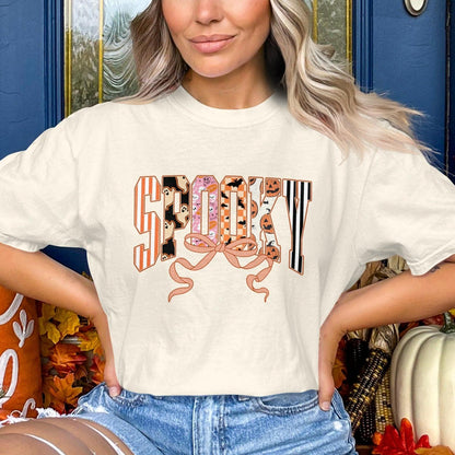 Spooky Halloween Themed Letter Print Shirt product type