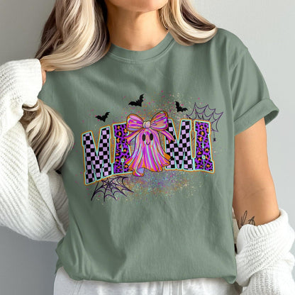 Halloween Mini Ghost and Bats Theme T-shirt product type