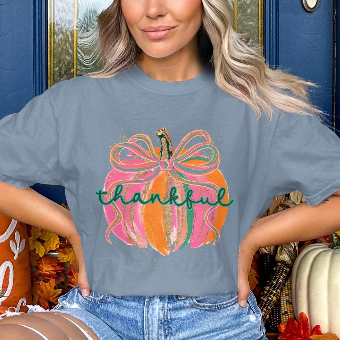 Thankful Pumpkin Graphic Tee shirt product