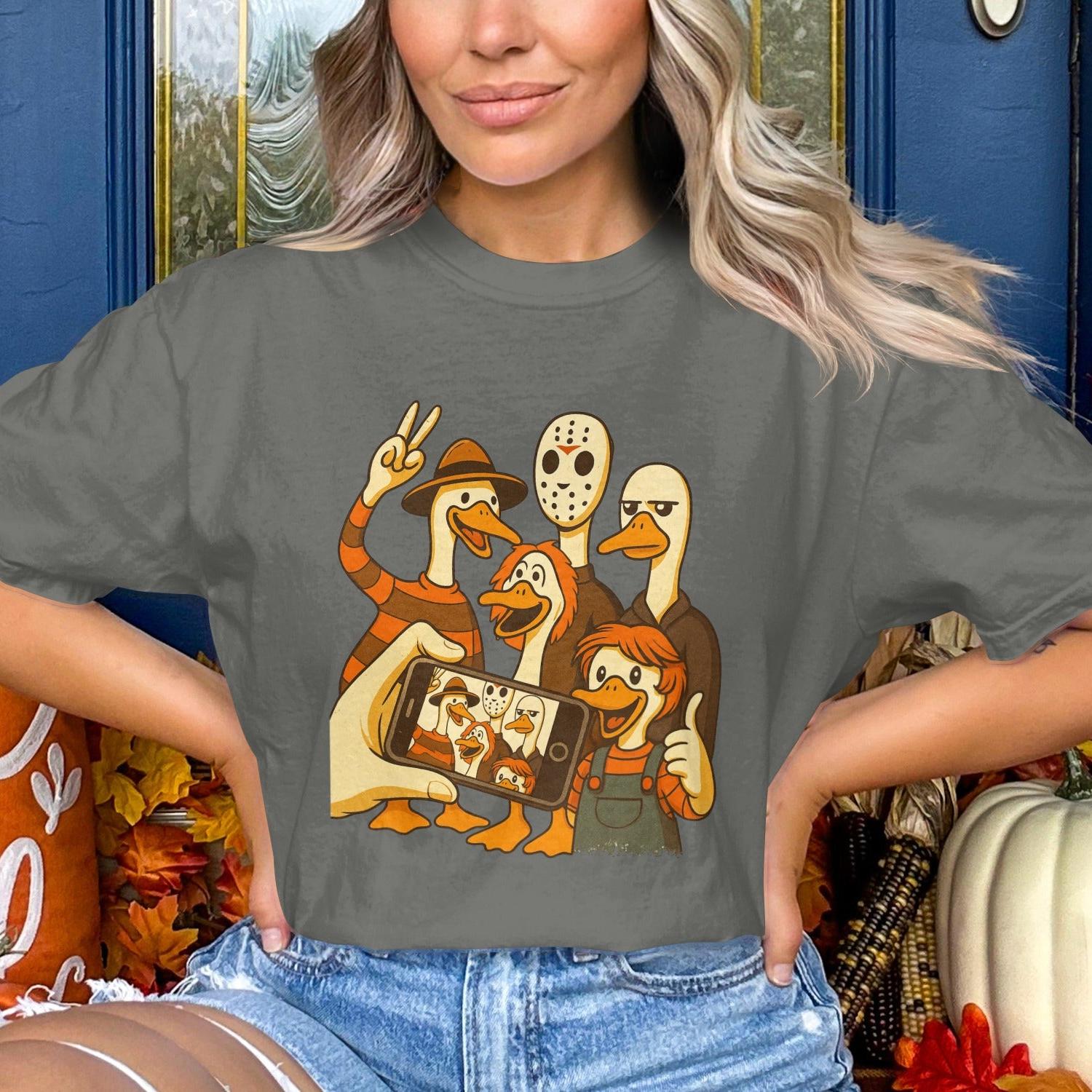 Fun Halloween Ducks Cartoon Print Tee product type