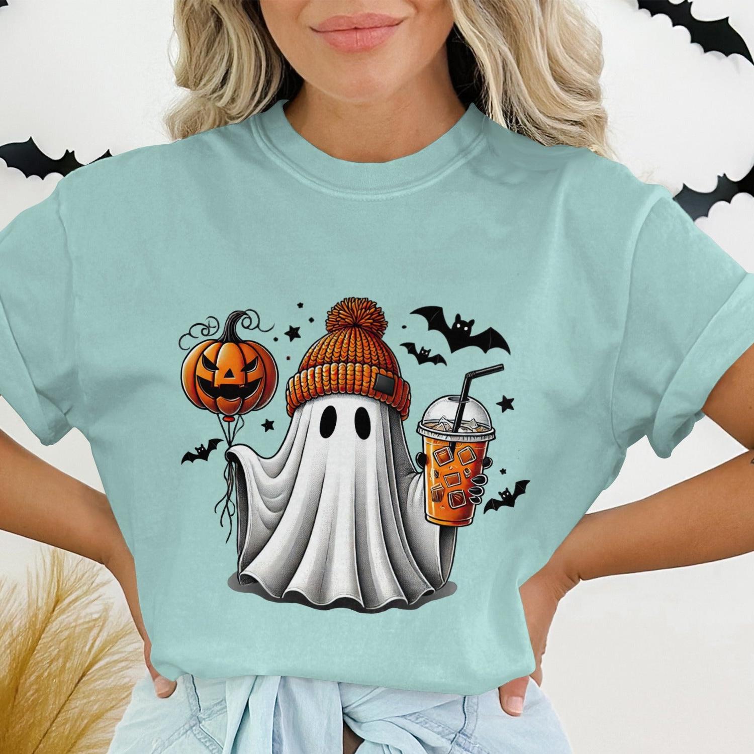Spooky Ghost with Pumpkin Balloon Halloween product type