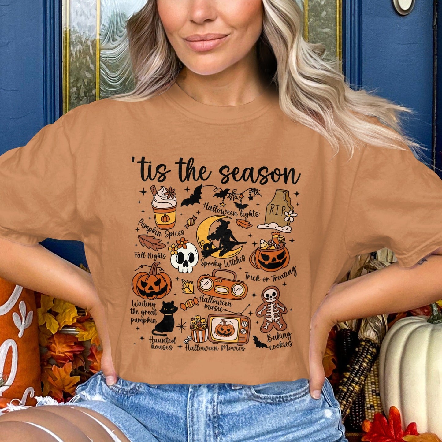 'tis the Season Fall Halloween Graphic T-shirt product type
