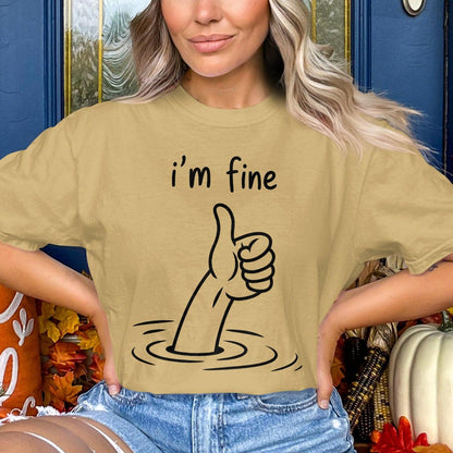 I'm Fine Thumbs Up Submerged Graphic Shirt product type