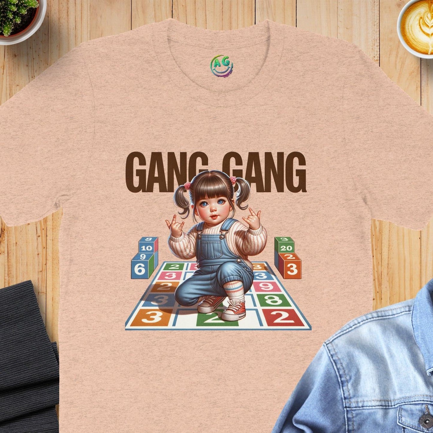Adorable Child Playing on Hopscotch T-Shirt product