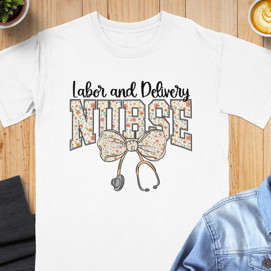 Labor and Delivery Nurse Graphic T-Shirt product type