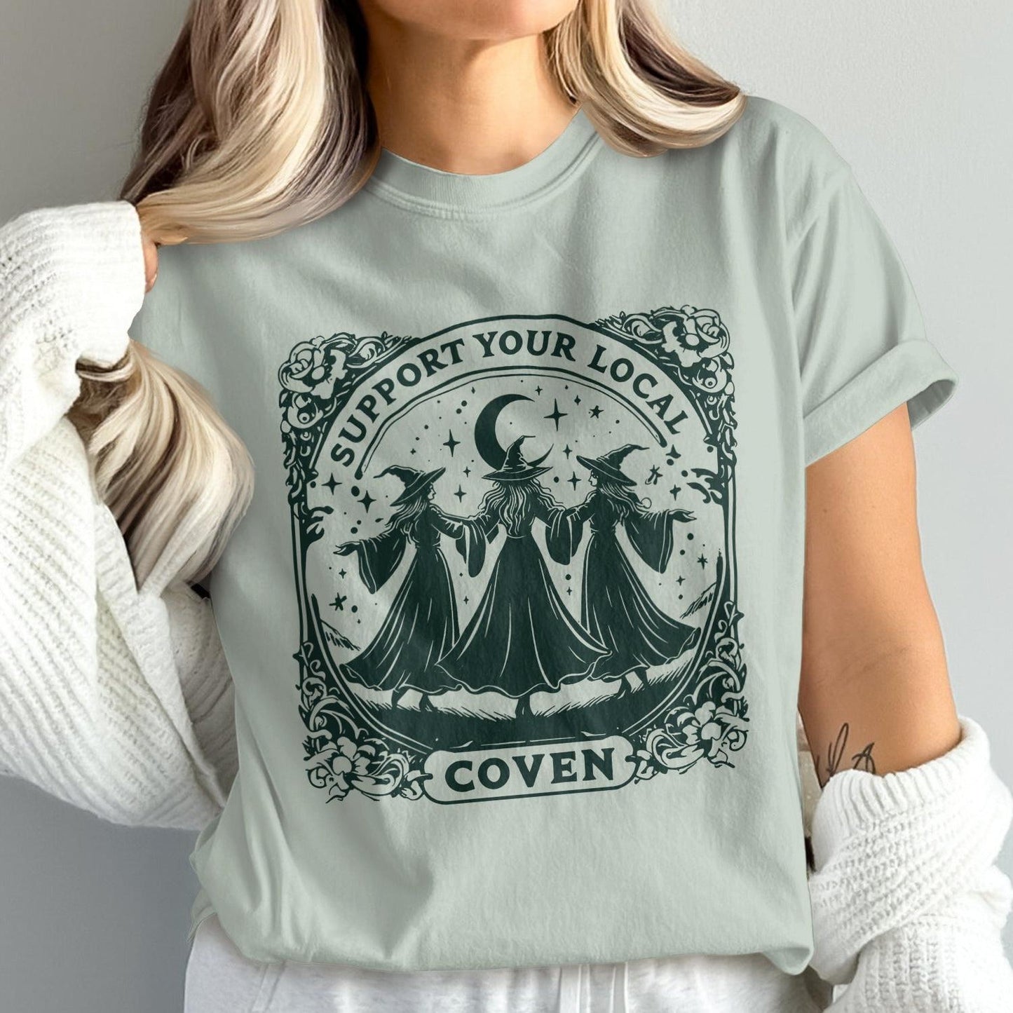 Support Your Local Coven Design Graphic T-shirt product