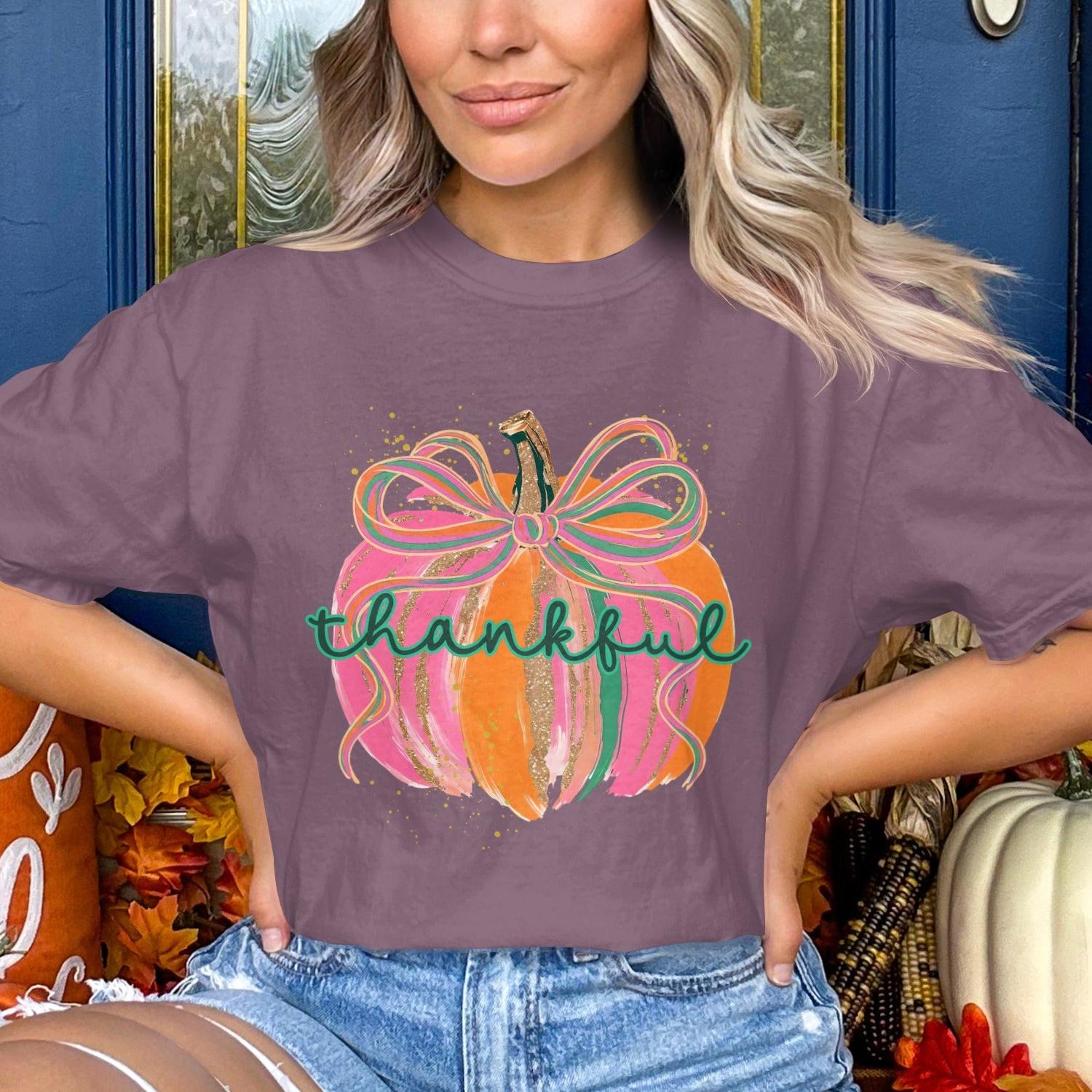 Thankful Pumpkin Graphic T-Shirt product