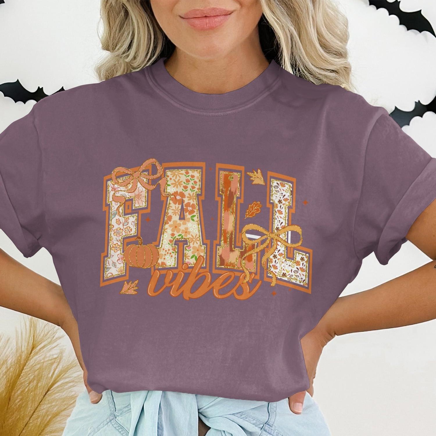 Fall Vibes Graphic Tee Perfect for Autumn Season product type