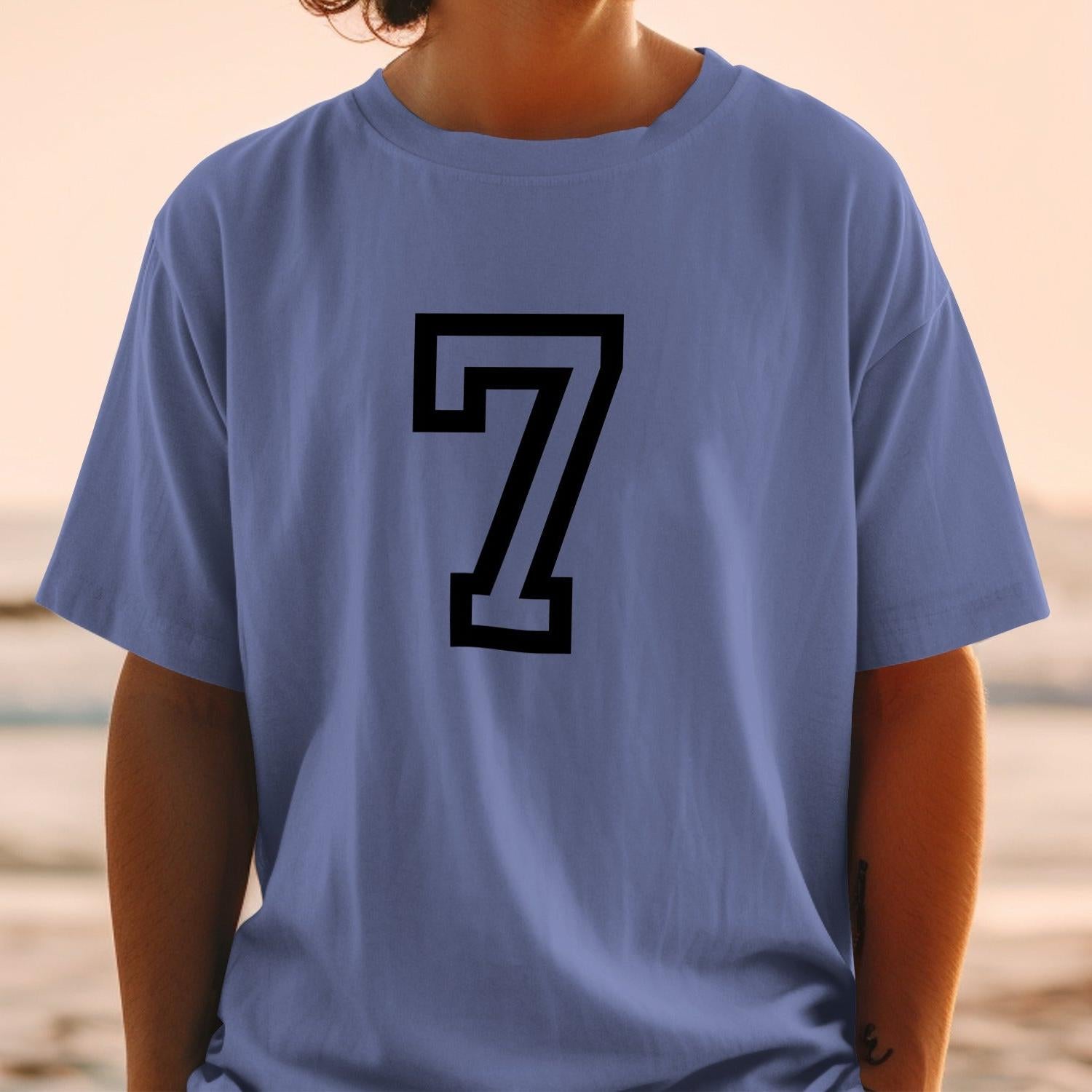 Number 7 Graphic Printed Comfortable T-Shirt product type