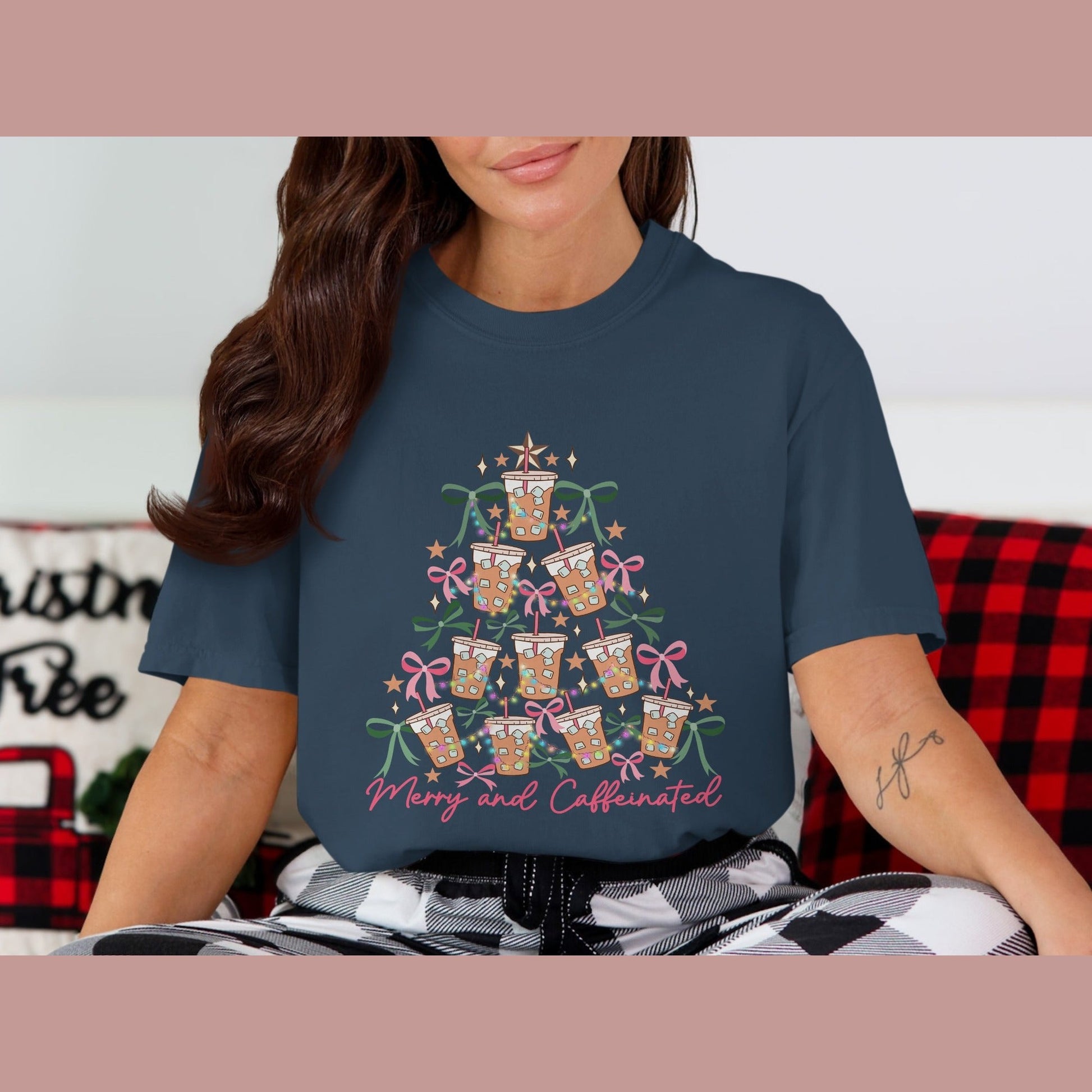 Merry and Caffeinated Christmas Tree Design product type