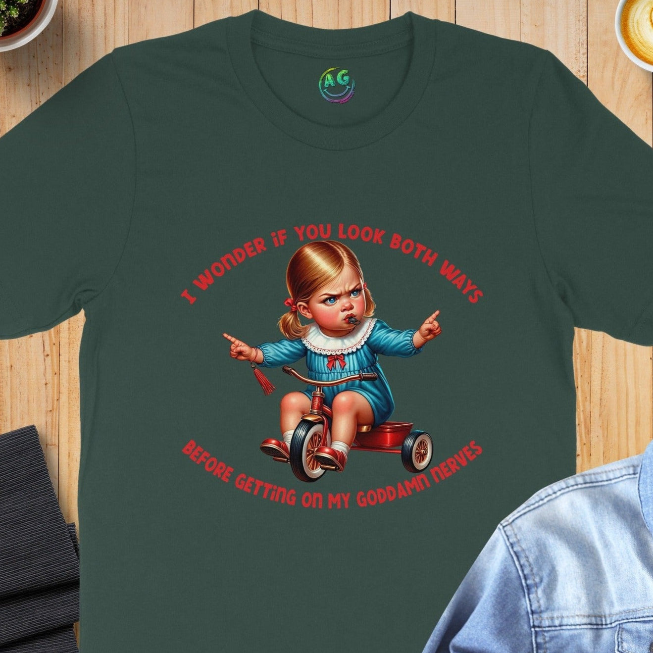 Look Both Ways Before Getting On My Nerves T-shirt product