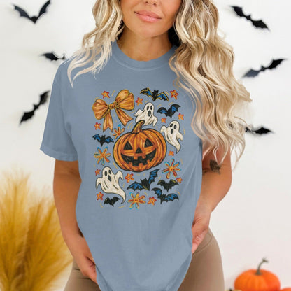 Halloween Pumpkin and Ghosts Printed T-Shirt product