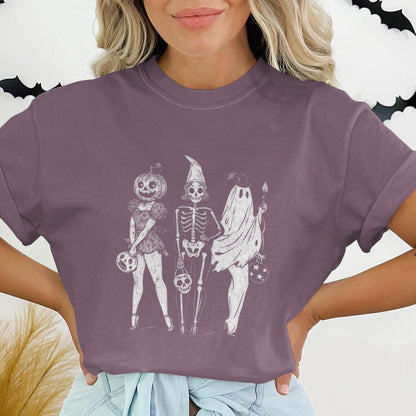Spooky Trio Graphic Tee with Halloween Characters product type