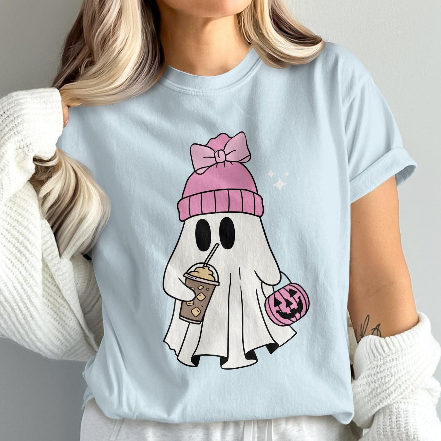 Cute Ghost Pink Hat Coffee Lover Design product type