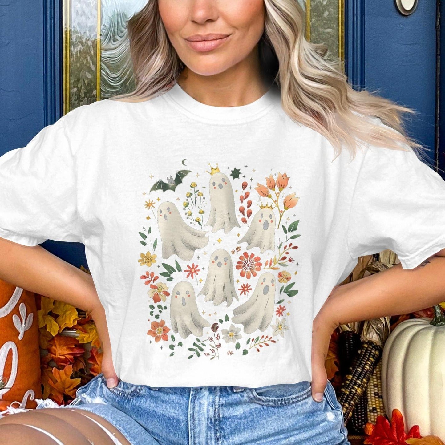 Cute Halloween Ghosts Graphic Tee Shirt product type