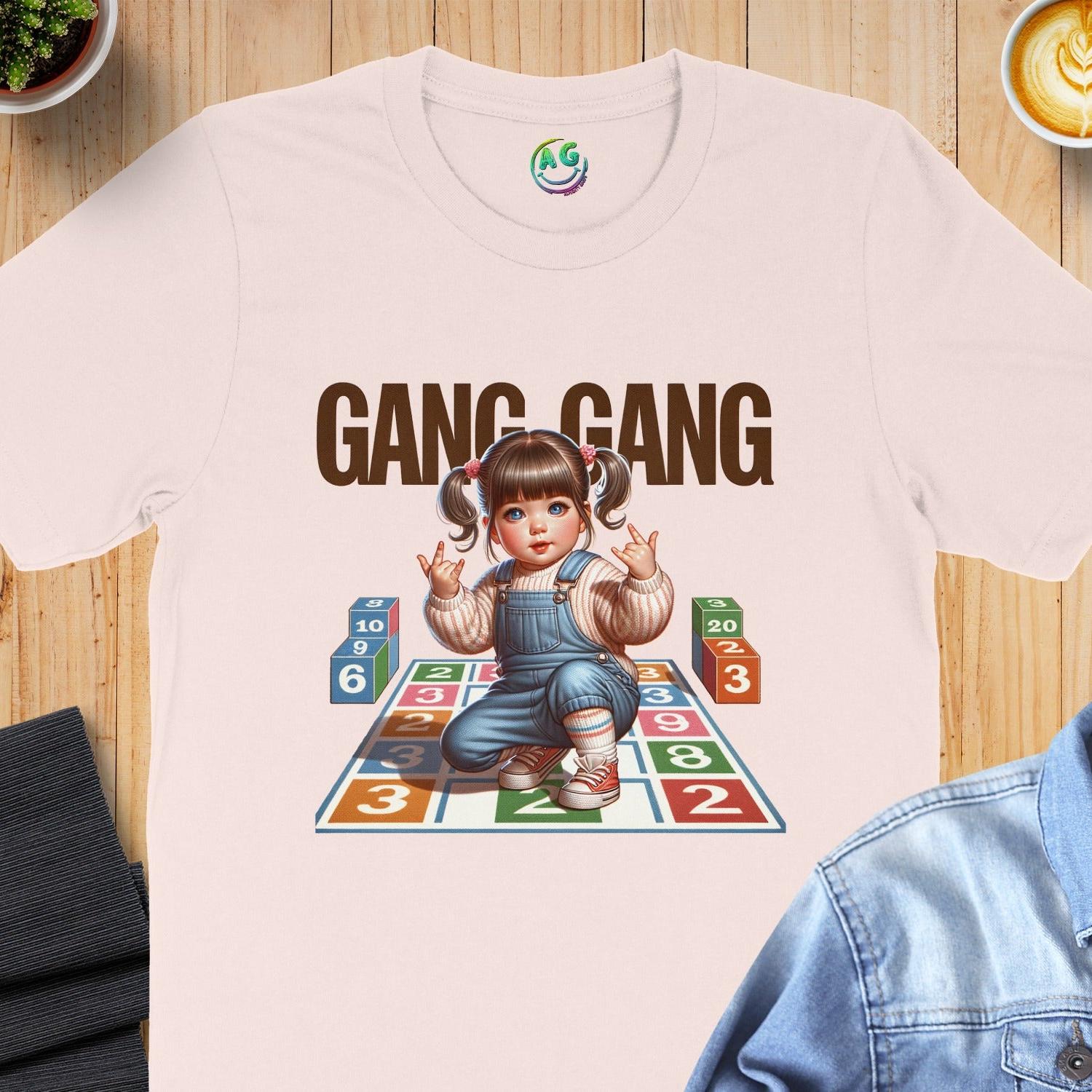 Gang Gang Kids Art Graphic on White Shirt product