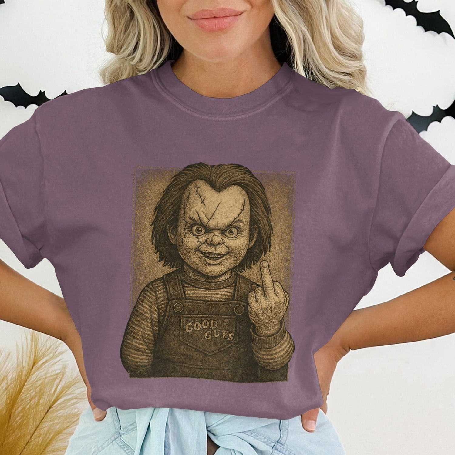 Creepy Chucky Graphic Tee Halloween Horror Shirt product