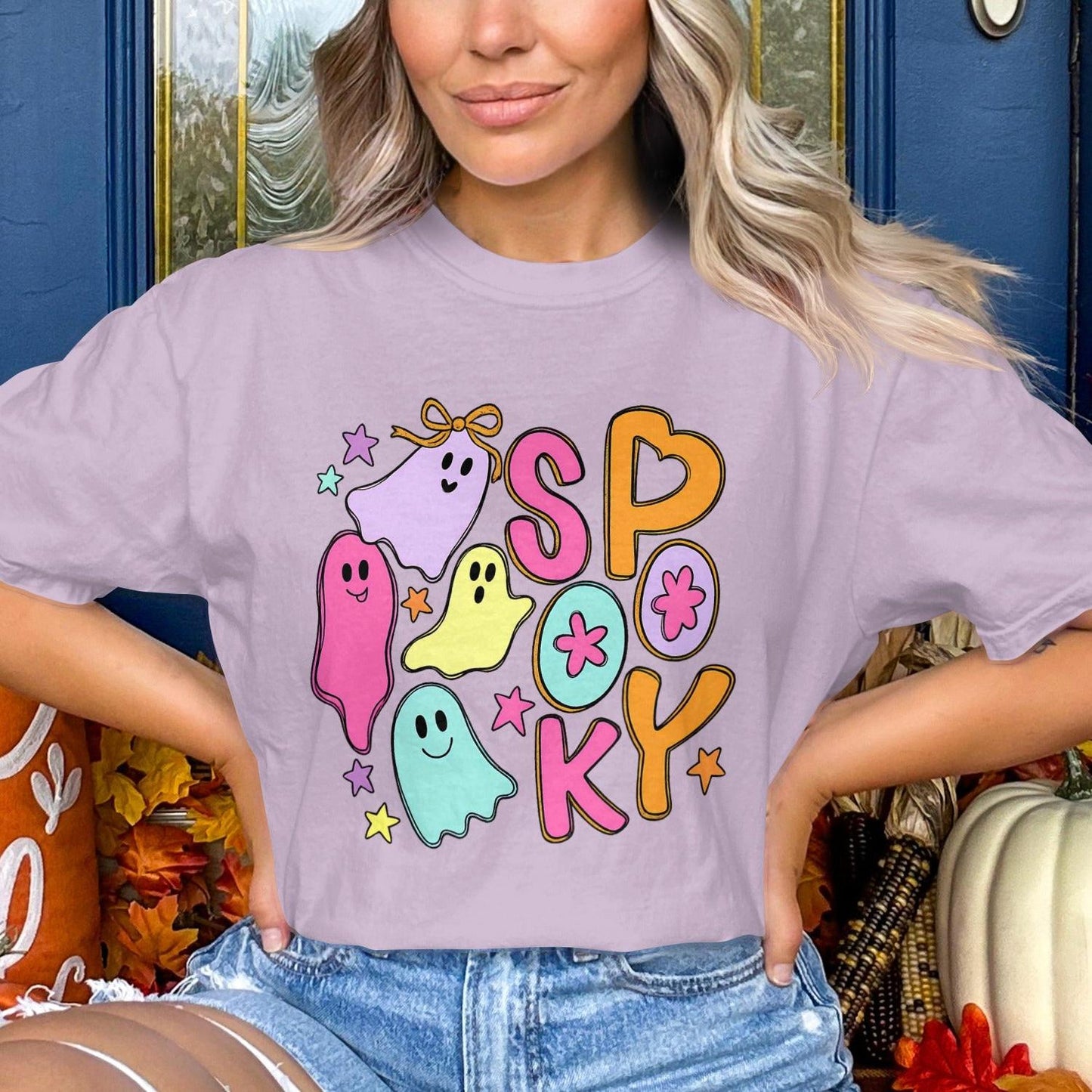 Cute Spooky Ghosts Halloween Themed T-Shirt product type