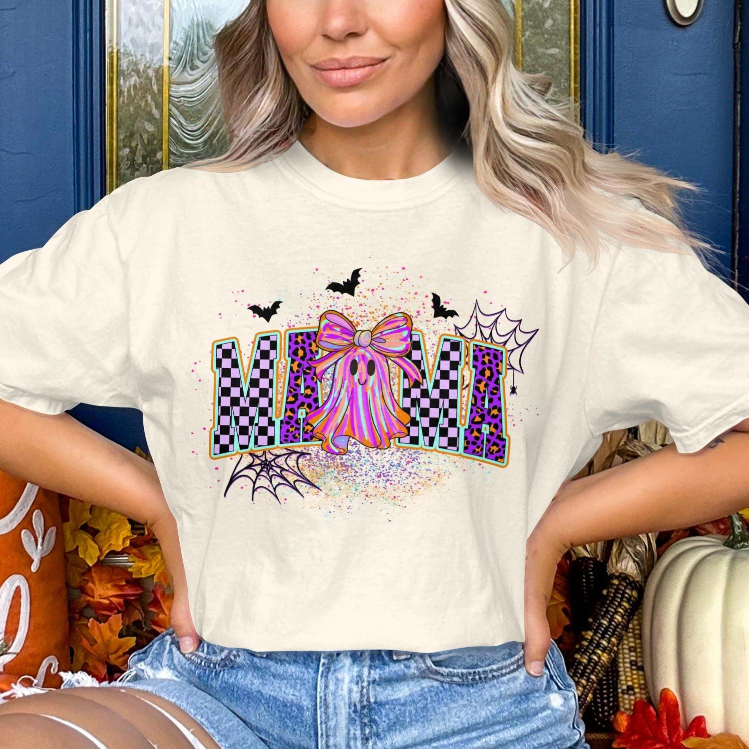 Festive Halloween MOM Lettering Graphic Tee product