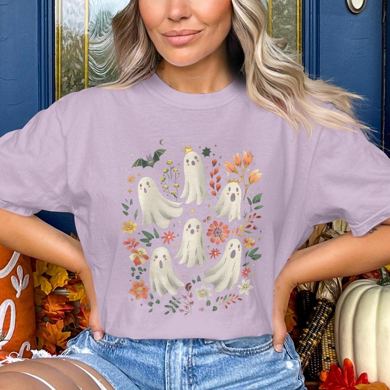 Adorable Halloween Ghosts Fall Theme T-shirt product type