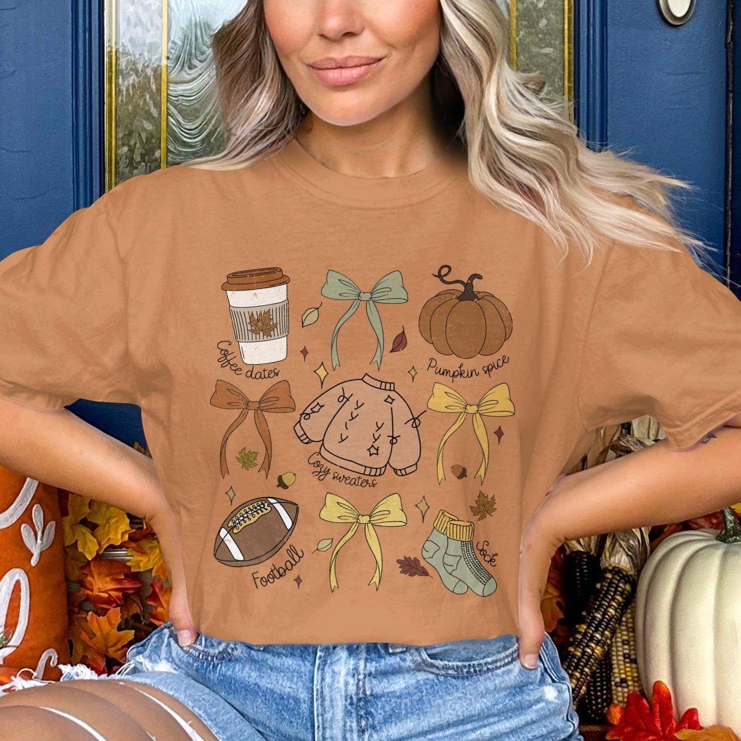 Autumn Cozy Graphic Tee with Cute Fall Theme product