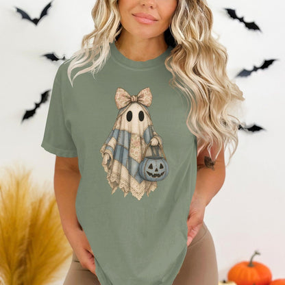 Ghost with Pumpkin Halloween T-shirt product