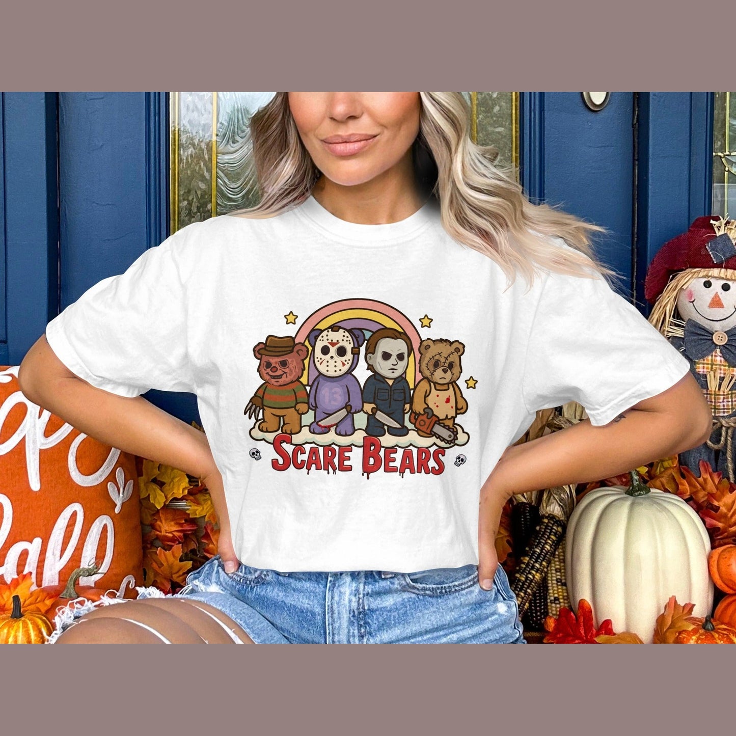 Scare Bears Halloween Graphic Tee Shirt product type