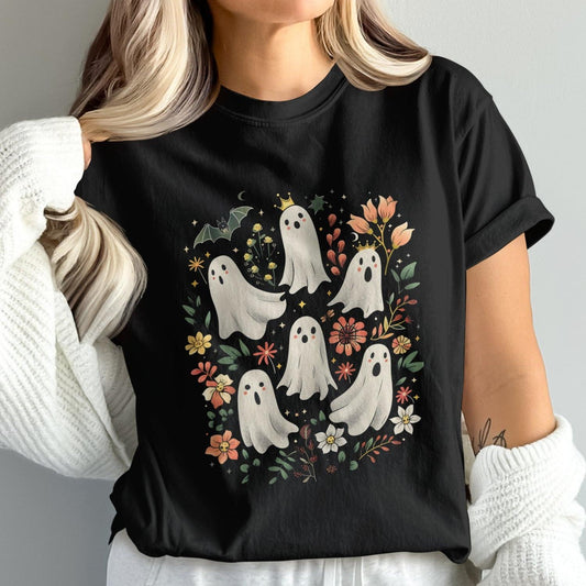 Adorable Ghosts Surrounded by Floral Patterns product type