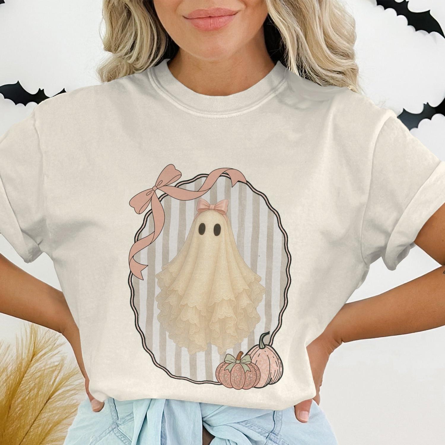 Cute Halloween Ghost Graphic Tee Shirt product type