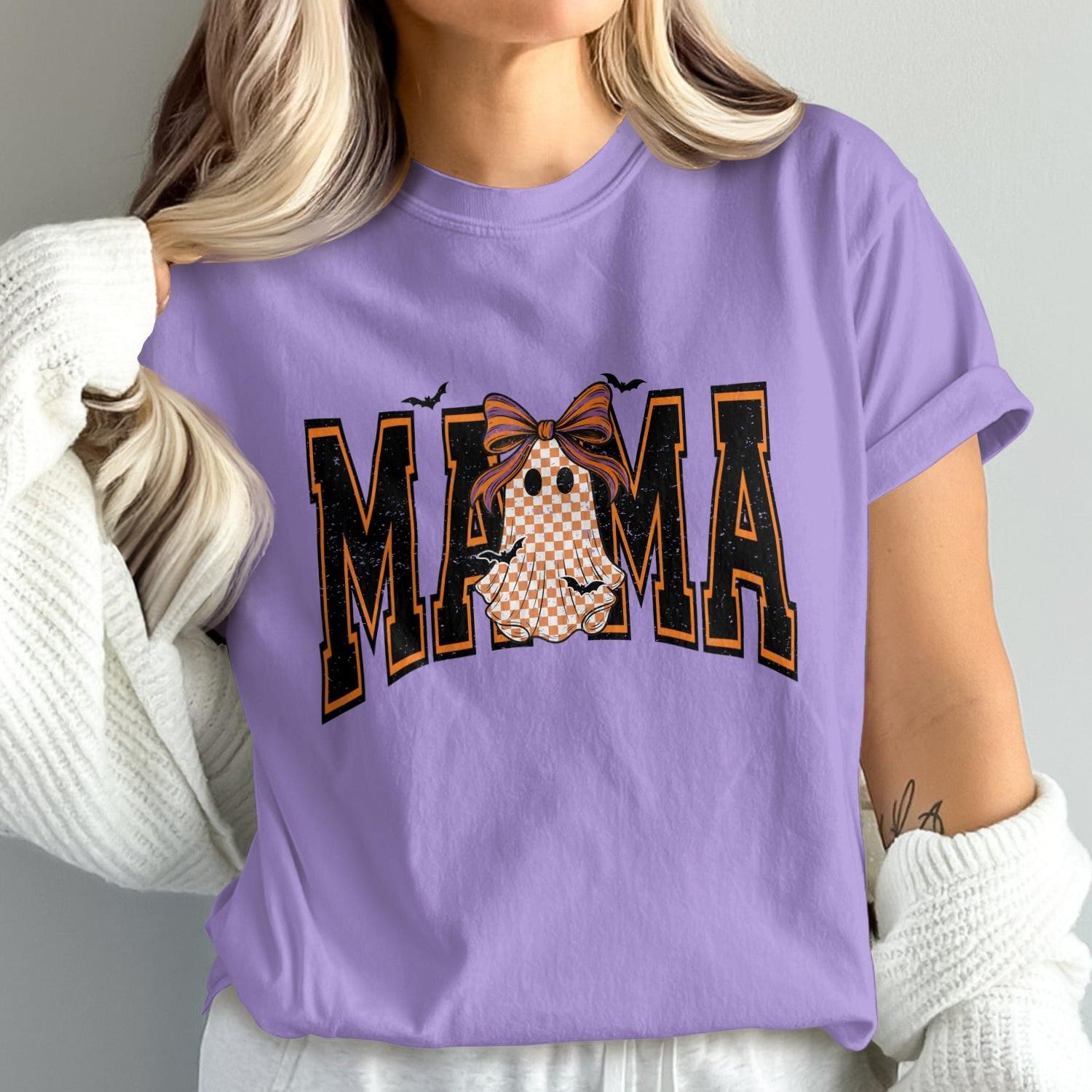 Cute Halloween Themed MAMA Ghost Graphic Tee product type