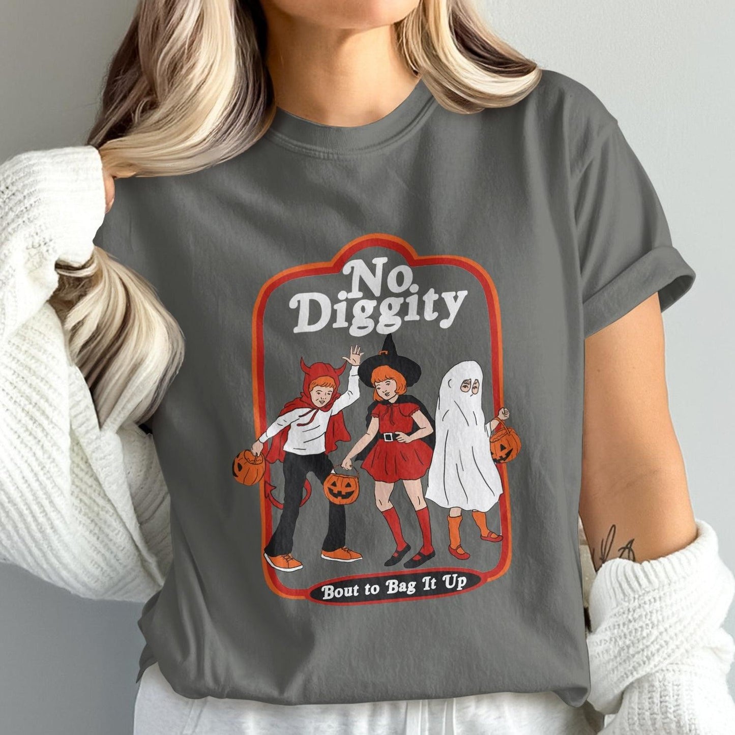 No Diggity Halloween Themed Fun Graphic Shirt product type