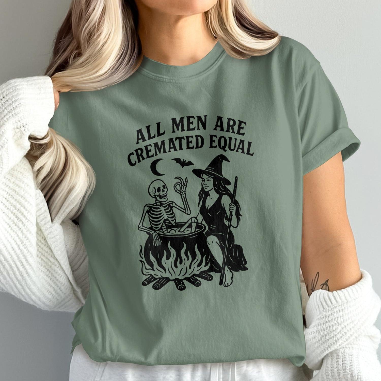Funny Witch and Skeleton Graphic Tee product