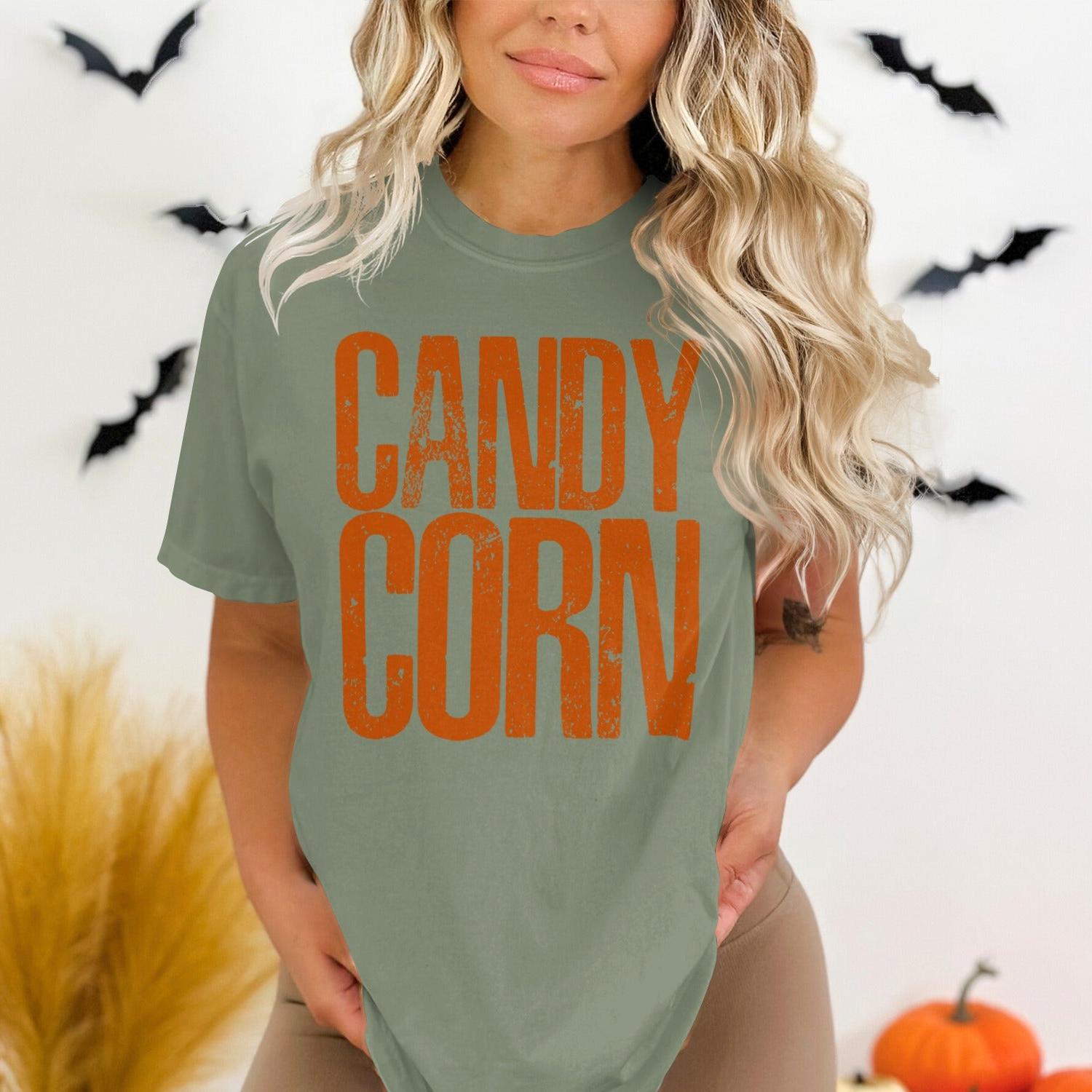 Candy Corn Halloween Design Short Sleeve Shirt product