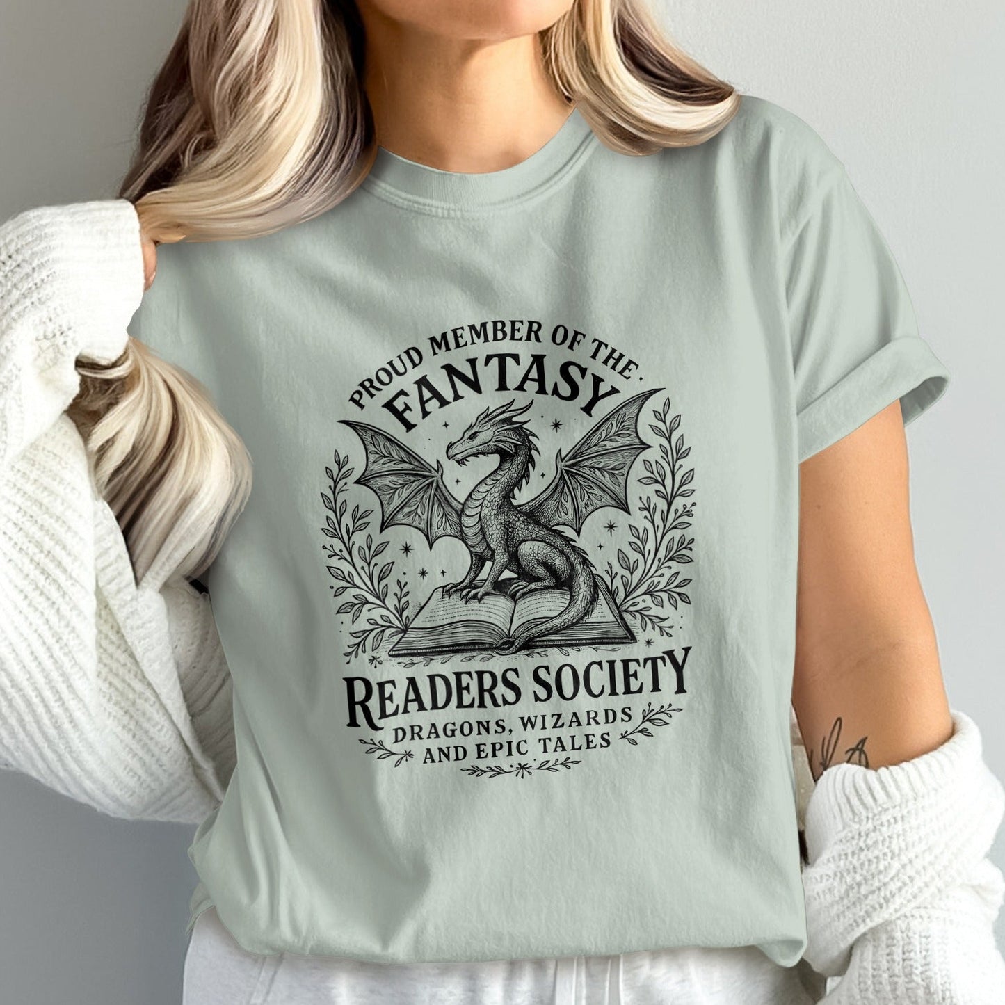 Fantasy Readers Society Dragon Wizards Fan product