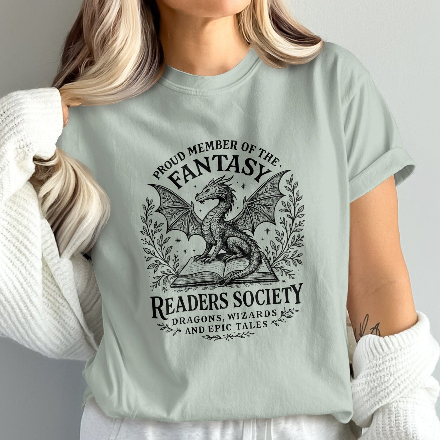 Fantasy Readers Society Dragon Wizards Fan product